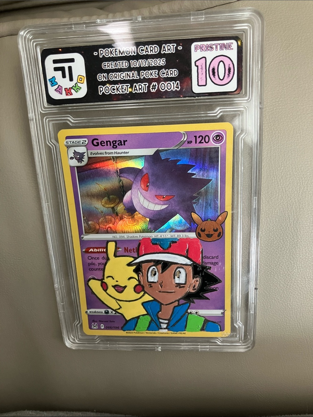 Gengar Pokemon Card with Custom Artwork